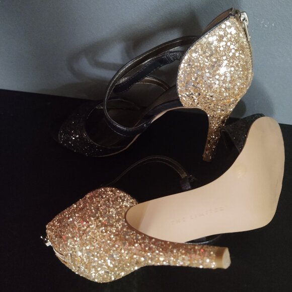 The Limited Gold Glitter Heels - Picture 7 of 8